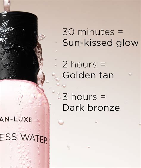 tan luxe the water instructions.